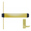 9447L-BE-US4-RHR Von Duprin 9447 Series with 940L-BE Lever- Blank Escutcheon Trim Right Handed Concealed Vertical Rod Device in Satin Brass