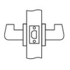CL01-OC-04-LHR Arrow Cylindrical Lock with Orion Lever Design in Satin Brass