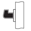 CL08-OC-03-LHR Arrow Cylindrical Lock with Orion Lever Design in Bright Brass