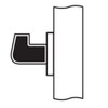 CL08-OC-04-RHR Arrow Cylindrical Lock with Orion Lever Design in Satin Brass