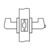 CL04-LC-04-LHR Arrow Cylindrical Lock with Lunar Lever Design in Satin Brass