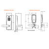 CO100-MS-70-KP-TLR-PD-625 Schlage Standalone Mortise Electronic Keypad locks in Bright Chrome