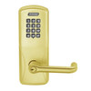 CO200-MS-70-KP-TLR-PD-605 Mortise Electronic Keypad Locks in Bright Brass