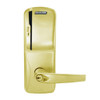 CO200-CY-40-MS-ATH-PD-606 Schlage Standalone Cylindrical Electronic Magnetic Stripe Reader Locks in Satin Brass