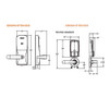 CO200-MS-70-PR-RHO-PD-625 Mortise Electronic Proximity Locks in Bright Chrome