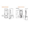 CO200-CY-70-PR-SPA-PD-606 Schlage Standalone Cylindrical Electronic Magnetic Stripe Reader Locks in Satin Brass