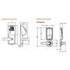 CO250-CY-70-MSK-TLR-PD-619 Schlage Classroom/Storeroom Rights on Magnetic Stripe with Keypad Cylindrical Locks in Satin Nickel