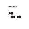 MA12-QG-613 Falcon Mortise Locks MA Series Half Dummy with QG Lever in Oil Rubbed Bronze