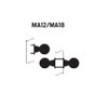 MA18-SG-613 Falcon Mortise Locks MA Series Full Dummy with SG Lever in Oil Rubbed Bronze