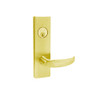 MA621P-QN-605 Falcon Mortise Locks MA Series Front Door QN Lever with Escutcheon Style in Bright Brass Finish