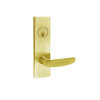 MA551P-AN-606 Falcon Mortise Locks MA Series Holdback AN Lever with Escutcheon Style in Satin Brass Finish