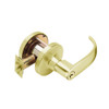 T351PD-Q-606 Falcon T Series Cylindrical Closet Lock with Quantum Lever Style in Satin Brass Finish