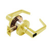 T381BD-D-605 Falcon T Series Cylindrical Exit Security Lock with Dane Lever Style Prepped for SFIC in Bright Brass Finish