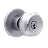 X511PD-TG-626 Falcon X Series Cylindrical Entry/Office Lock with Troy-Gala Knob Style in Satin Chrome Finish