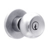 X521PD-TG-625 Falcon X Series Cylindrical Office Lock with Troy-Gala Knob Style in Bright Chrome Finish