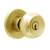 X581PD-TG-605 Falcon X Series Cylindrical Storeroom Lock with Troy-Gala Knob Style in Bright Brass Finish