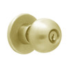 X501PD-HG-606 Falcon X Series Cylindrical Entry Lock with Hana-Gala Knob Style in Satin Brass Finish