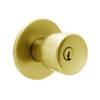 X501PD-EY-605 Falcon X Series Cylindrical Entry Lock with Elite-York Knob Style in Bright Brass Finish