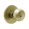 X501PD-TY-606 Falcon X Series Cylindrical Entry Lock with Troy-York Knob Style in Satin Brass Finish