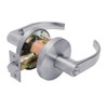 W501PD-Q-626 Falcon W Series Cylindrical Entry Lock with Quantum Lever Style in Satin Chrome Finish