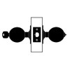 W711PD-H-606 Falcon W Series Cylindrical Apartment Entry Lock with Hana Knob Style in Satin Brass