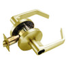 W711BD-D-606 Falcon W Series Cylindrical Apartment Entry Lock with Dane Lever Style in Satin Brass Finish