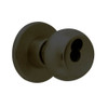 X411BD-TG-613 Falcon X Series Cylindrical Asylum Lock with Troy-Gala Knob Style in Oil Rubbed Bronze Finish