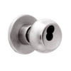 X411BD-TG-630 Falcon X Series Cylindrical Asylum Lock with Troy-Gala Knob Style in Satin Stainless Finish