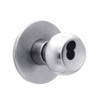 X521BD-TY-625 Falcon X Series Cylindrical Office Lock with Troy-York Knob Style in Bright Chrome Finish