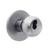 X581BD-TY-626 Falcon X Series Cylindrical Storeroom Lock with Troy-York Knob Style in Satin Chrome Finish