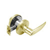 T351GD-A-606 Falcon T Series Cylindrical Closet Lock with Avalon Lever Style Prepped for SFIC in Satin Brass Finish