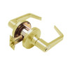 T581GD-D-606 Falcon T Series Cylindrical Storeroom Lock with Dane Lever Style Prepped for SFIC in Satin Brass Finish