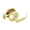 B341PD-Q-606 Falcon B Series Single Cylinder Connecting/Exit Lock with Quantum Lever Style in Satin Brass Finish