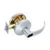 B341BD-Q-625 Falcon B Series Single Cylinder Connecting/Exit Lock with Quantum Lever Style in Bright Chrome Finish