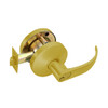 B341GD-Q-605 Falcon B Series Single Cylinder Connecting/Exit Lock with Quantum Lever Style in Bright Brass Finish