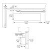 PR7500-691 Norton 7500 Series Non-Hold Open Institutional Door Closer with Parallel Rigid Arm in Dull Bronze