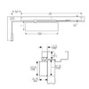 7500STH-M-694 Norton 7500 Series Hold Open Institutional Door Closer with Pull Side Slide Track in Medium Amber