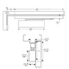 PS7500STH-DA-696 Norton 7500 Series Hold Open Institutional Door Closer with Push Side Slide Track in Gold Finish