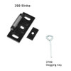 25-R-NL-OP-US28-4 Falcon 25 Series Night Latch Optional Pull Rim Exit Device with Less Trim in Anodized Aluminum