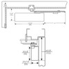 UNI7570DA-689-LH Norton 7570 Series Security Door Closer with Unitrol Arm in Aluminum Finish