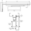 PS7570STDA-693-RH Norton 7570 Series Security Door Closer with Push Side Slide Track Arm in Black Finish