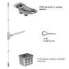 25-V-EO-US15-2 Falcon 25 Series Exit Only Surface Vertical Rod Devices in Satin Nickel