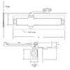 S8301-696 Norton 8000 Series Non-Hold Open Door Closers with Regular Arm Application in Gold Finish