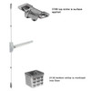 F-25-V-TP-US26D-3 Falcon 25 Series Fire Rated Surface Vertical Rod Devices with 512TP Thumbpiece Trim in Satin Chrome
