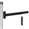 F-25-V-NL-US19-4 Falcon 25 Series Fire Rated Surface Vertical Rod Devices with 512-NL Night Latch Trim in Flat Black Painted