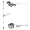 F-25-V-L-DANE-US15-2-LHR Falcon 25 Series Fire Rated Surface Vertical Rod Devices with 510L Dane Lever Trim in Satin Nickel