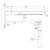 PS9500ST-689 Norton 9500 Series Non-Hold Open Cast Iron Door Closer with Push Side Slide Track in Aluminum Finish