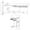 PR9500H-RH-694 Norton 9500 Series Hold Open Cast Iron Door Closer with Parallel Rigid Arm in Medium Amber Finish