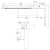 9500STHM-696 Norton 9500 Series Hold Open Cast Iron Door Closer with Pull Side Slide Track in Gold Finish