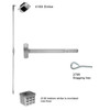 25-C-L-DT-DANE-US32D-4-LHR Falcon Exit Device in Satin Stainless Steel